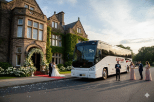 wedding charter bus